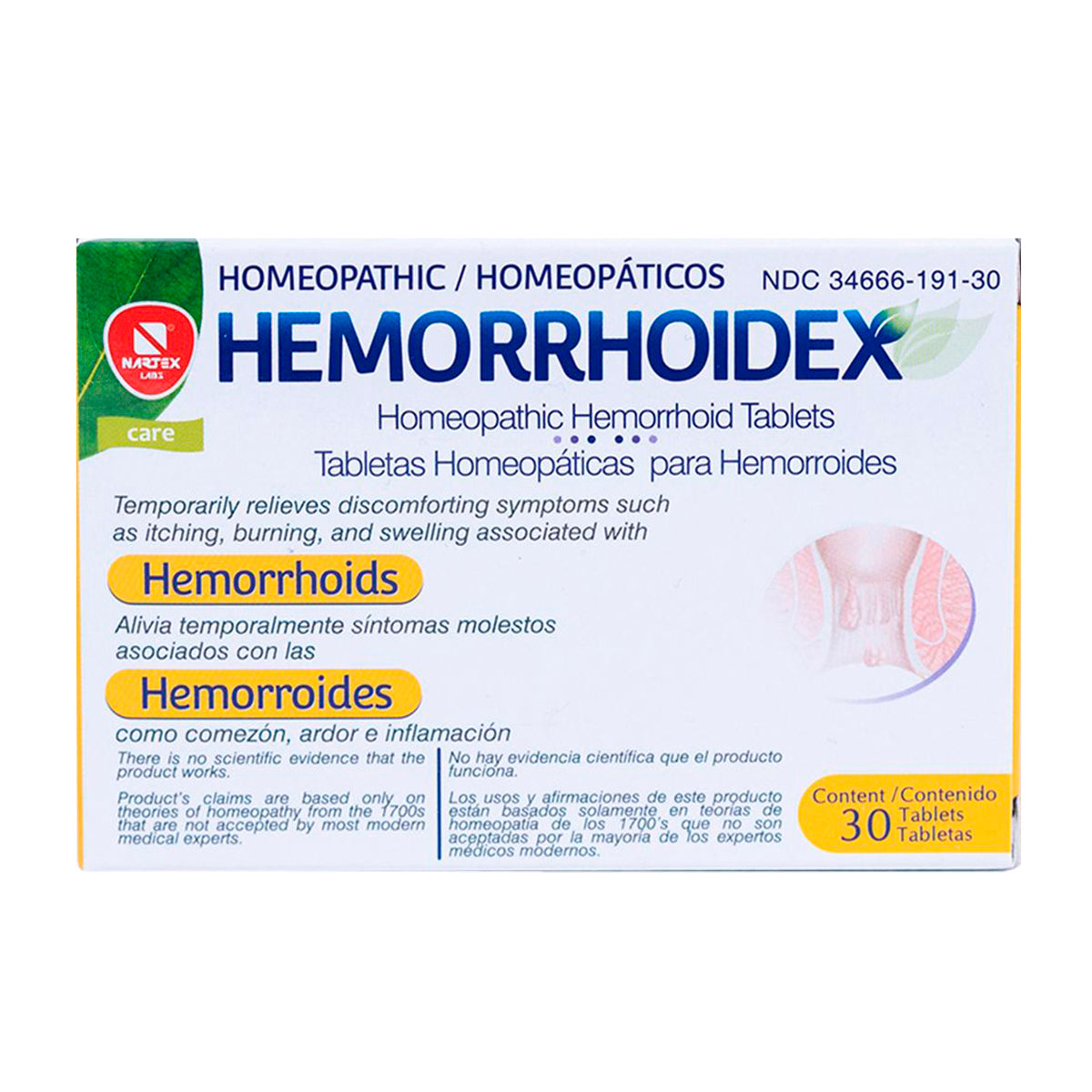 Nartex Hemorrhoidex 30 Tablets