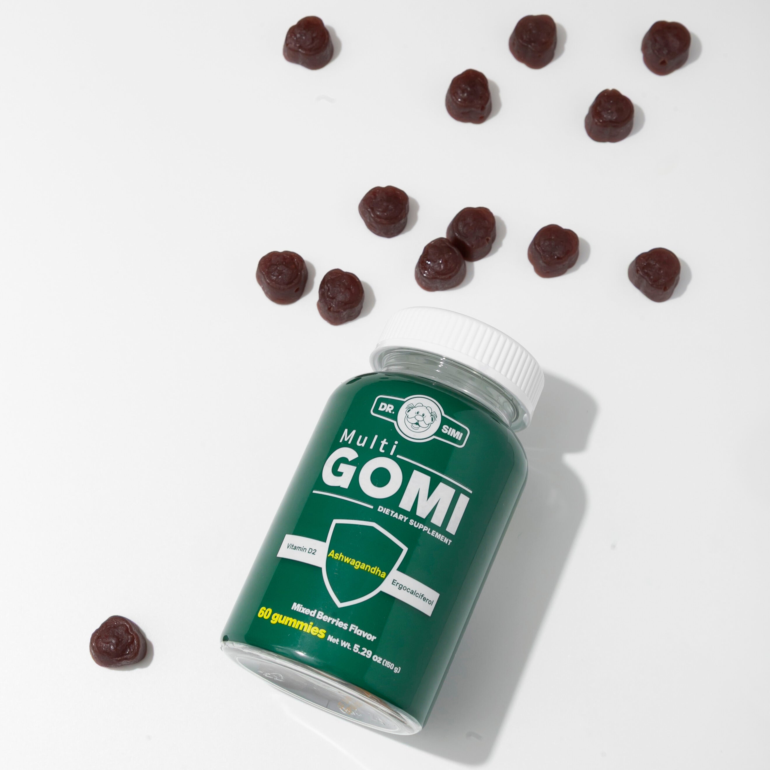 Multigomi Ashwagandha Vit D2 Mixed Berries Flavor 60 Gummies