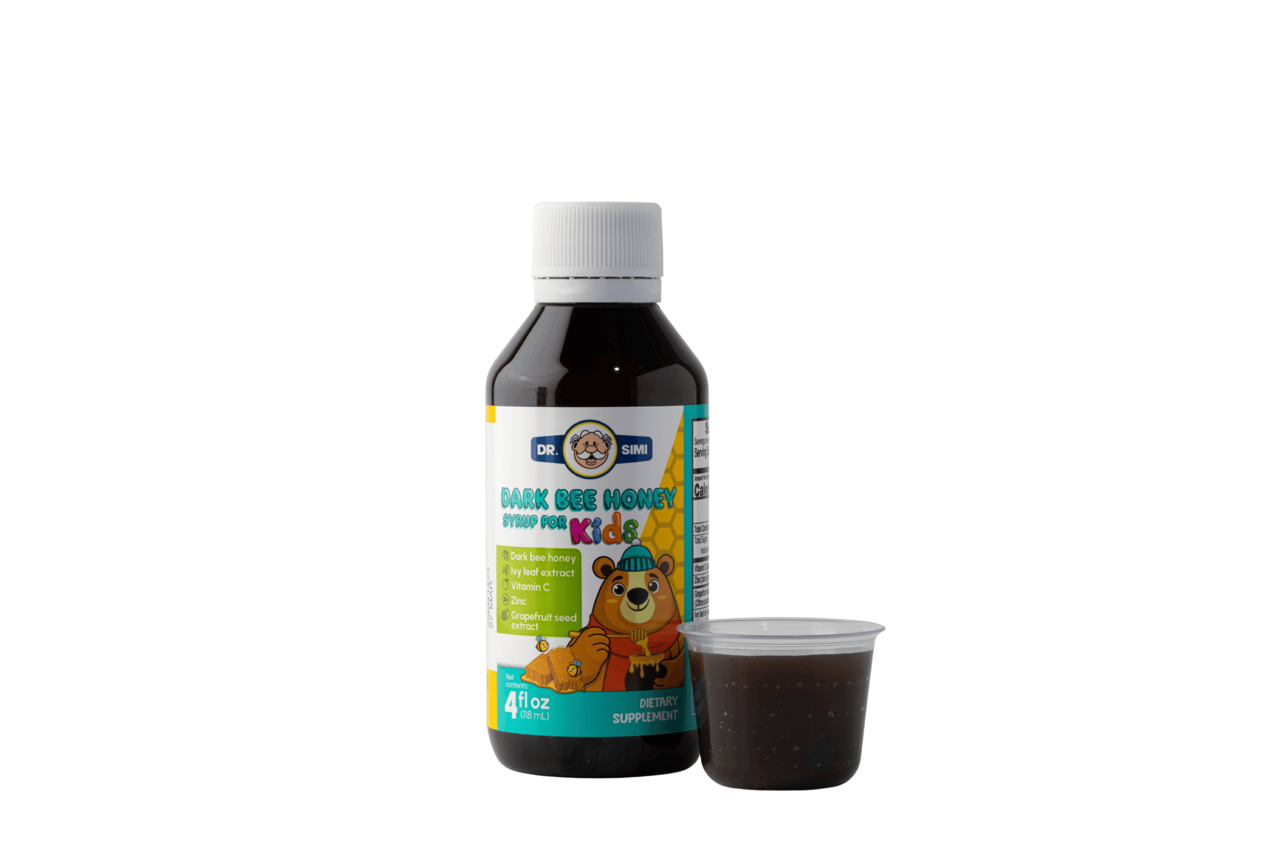 Dr. Simi Dark Bee Honey Syrup for Kids 4 oz