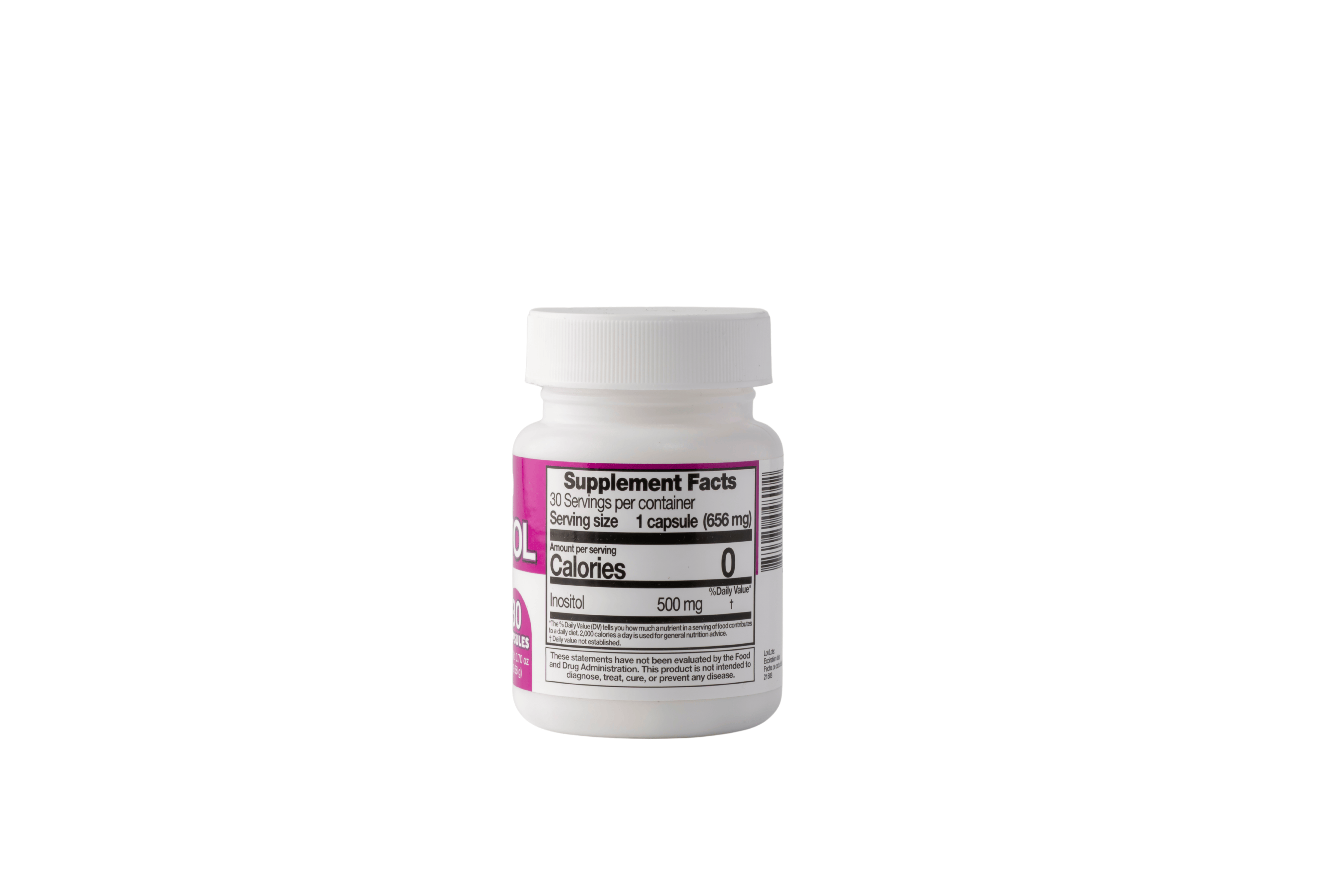 Inositol 500 mg Frasco 30 cápsulas