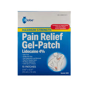 Globe Pain Relief Gel-Patch Lidocaine 4% 15 Patches