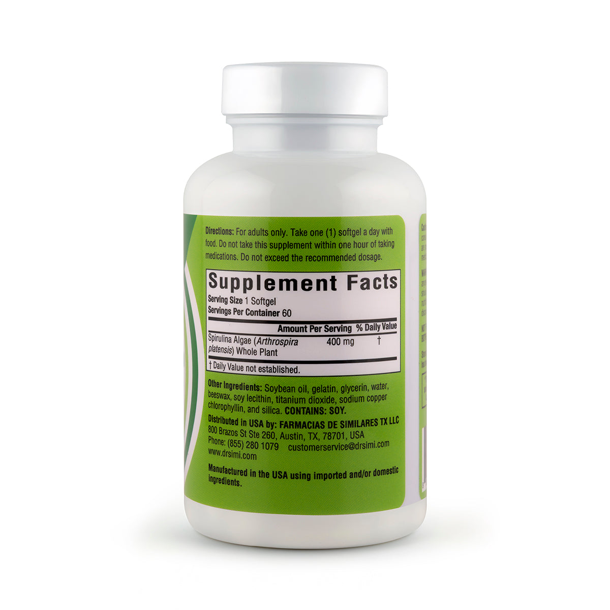 Dr. Simi Immuntyrich Spirulina Algae 400Mg 60 Softgel Cap