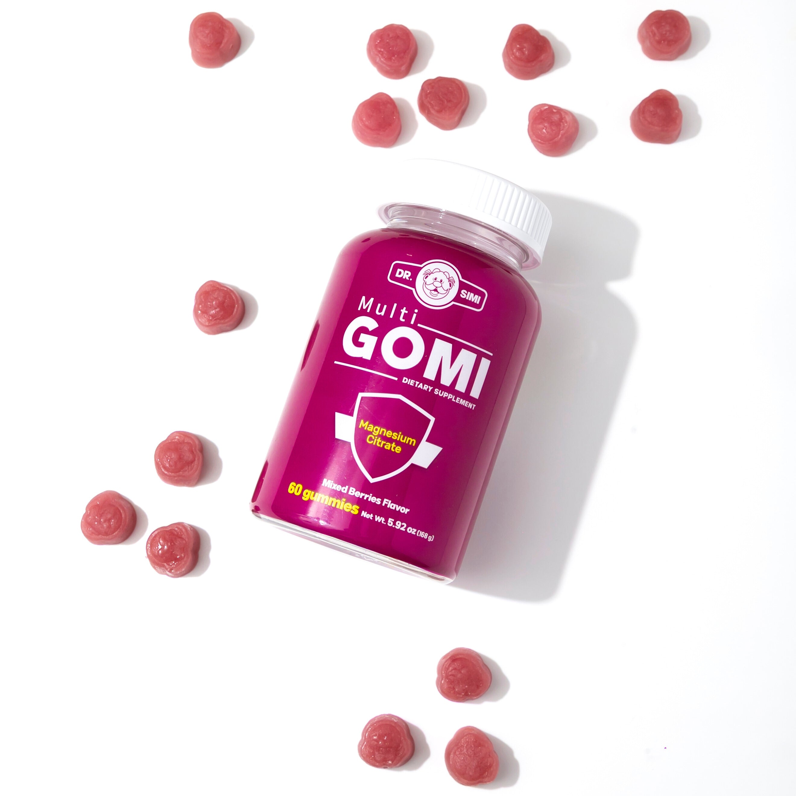 Multigomi Magnesium Citrate Mixed Berries Flavor  60 Gummies