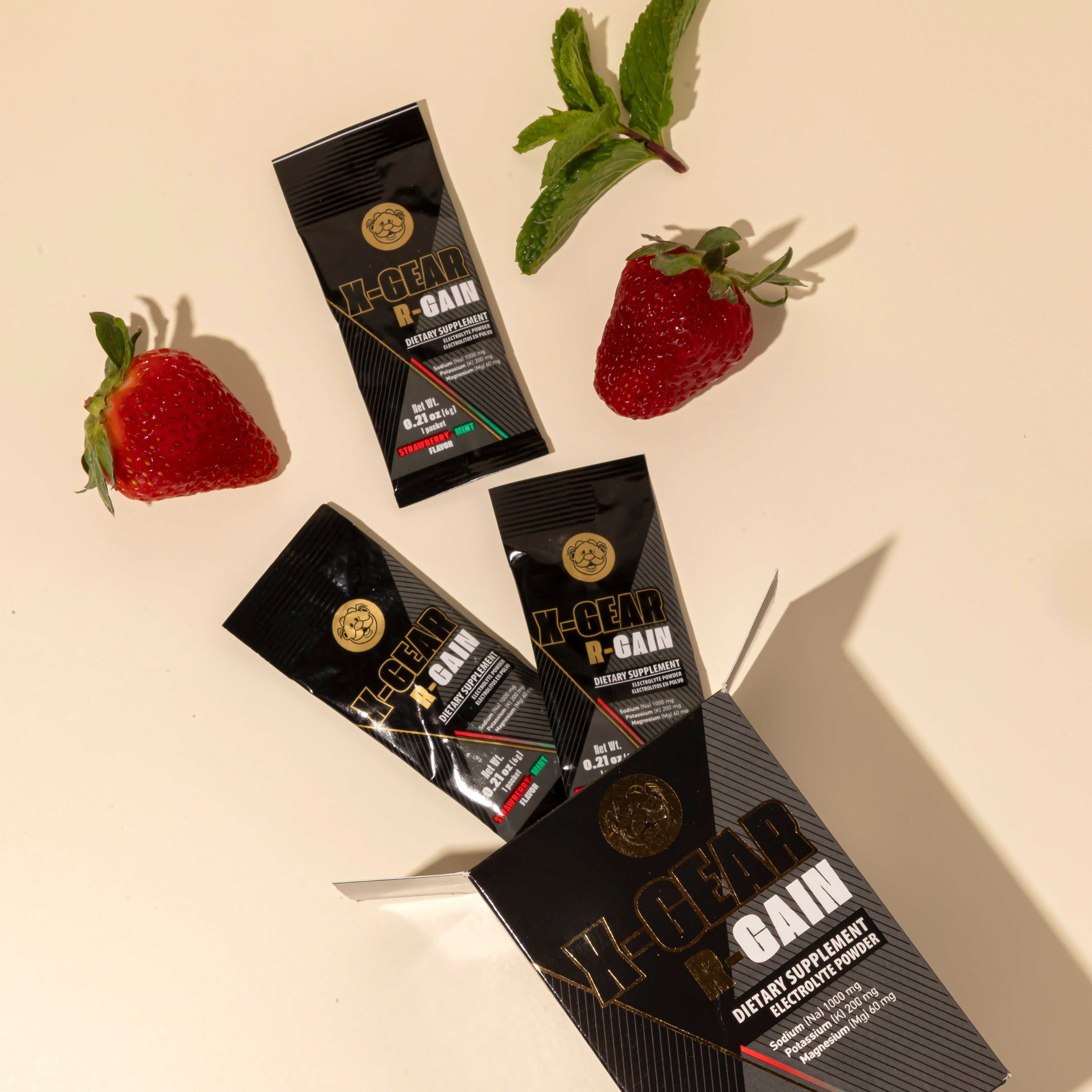 X-Gear R-Gain Electrolyte Powder Strawberry Mint 10 Pack