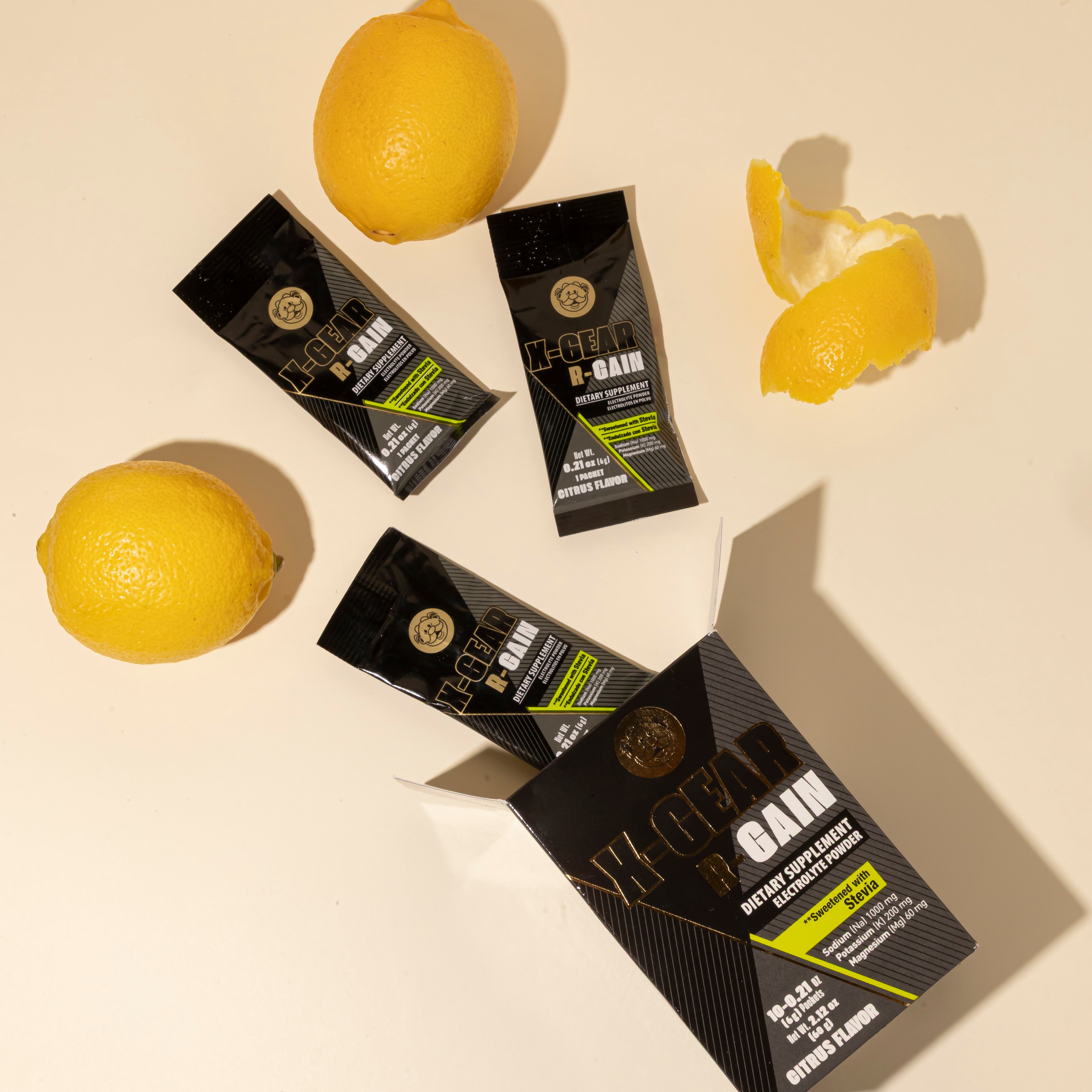 X-Gear R-Gain Electrolyte Powder Citrus 10 Pack/0.21 oz